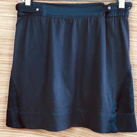 Comptoir Des Cotonniers 100%  Cotton Satin Front  Pull On Mini Skirt Sz 36-US S - Picture 5 of 8